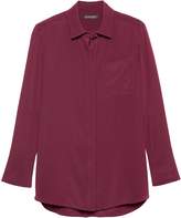 Thumbnail for your product : Banana Republic Parker Tunic-Fit Washable Silk High-Low Shirt