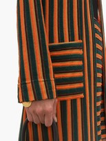 Thumbnail for your product : STAUD Mia Striped-terry Coat - Green Multi