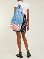 Thumbnail for your product : Charles Jeffrey Loverboy Screaming Suns Contrast Panel Duffle Bag - Womens - Blue Multi