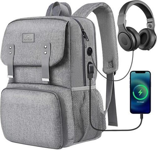 WOOJONG MATEIN Backpack Lunch Bag for Women, Cooler Lunchbox Insulated Backpack with Built In Lunch Box, Water Resistant Travel Computer Bag College...