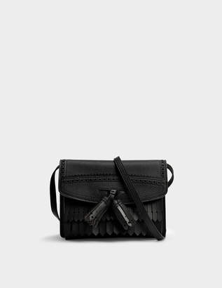 Burberry Small Macken Crossbody Bag in Black Grained Calfskin