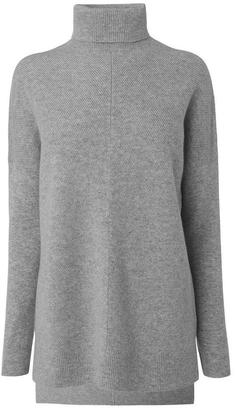 LK Bennett Maya Grey Wool Cashmere Knitted Top