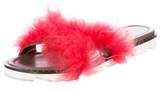 Thumbnail for your product : Malone Souliers Faux Fur Slide Sandals