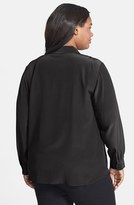 Thumbnail for your product : Eileen Fisher Classic Collar Silk Crepe Shirt (Plus Size)