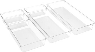 Sorbus Clear Drawer Organizer 5-Piece Set