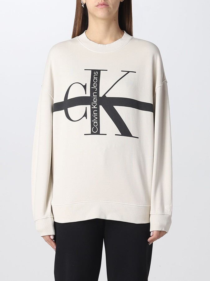 Calvin Klein Women's Beige Sweatshirts & Hoodies | ShopStyle
