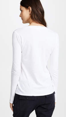 James Perse Long Sleeve V Neck Tee