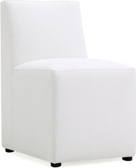 Manhattan Comfort Anna Vegan Leather Upholstered Solid Wood Parsons Chair