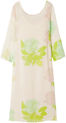 BERNADETTE Angelina Floral-print Silk Crepe De Chine Midi Dress