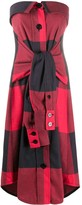 Thumbnail for your product : Moschino Plaid Strapless Dress
