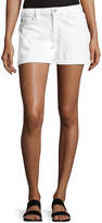 Thumbnail for your product : Hudson Asha Mid-Rise Cuffed Denim Shorts, White