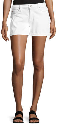 Hudson Asha Mid-Rise Cuffed Denim Shorts, White