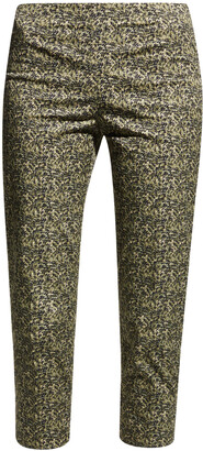 Piazza Sempione Audrey Micro-Floral Print Cropped Trousers