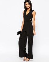 Thumbnail for your product : ASOS Premium Belted Jumpsuit with Cut Out