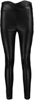 Thumbnail for your product : boohoo Leather Look Curved Waist Skinny Pants