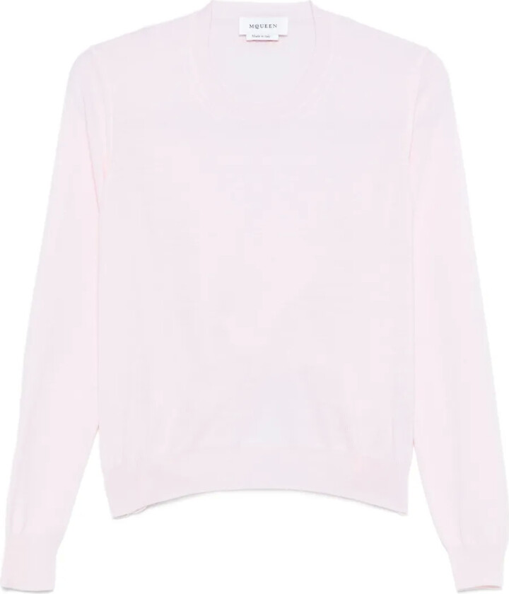 Alexander McQueen Long-Sleeve Crew-Neck Top