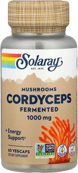 Solaray SolarayCordyceps,FermentedMushrooms,60VegCaps(500mgperCapsule)