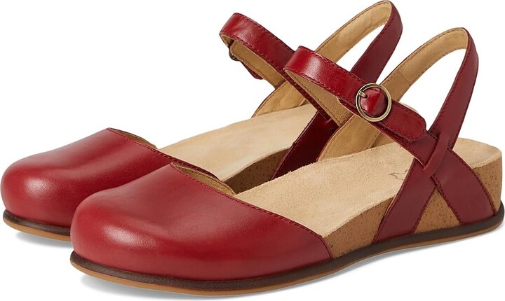 Dansko Christine Women's Shoes Red Burnished Nappa : EU 42 (US Women's 11.5-12) Regular Leather