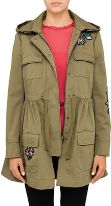 RED Valentino Embroidered patchwork parka