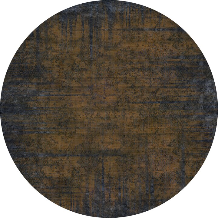 Moooi Large Quiet Collection Patina Cinnamon Round Rug In Low Pile Polyamide