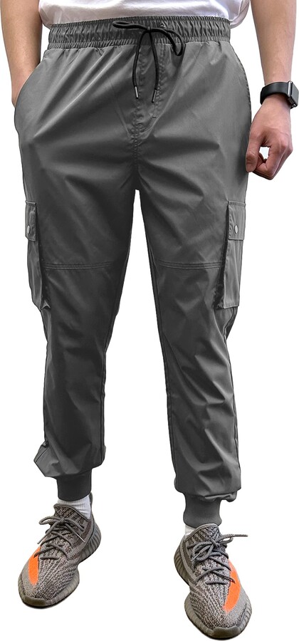 Southpole Men's Tech Woven Nylon Pants - Water Resistant Quick Dry Slim Fit