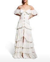 Thumbnail for your product : Raisa Vanessa Draped Off-The-Shoulder Ruffle Maxi Dress
