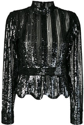 Derek Lam 10 Crosby sequin stripe top