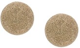 Thumbnail for your product : Carolina Bucci 18kt yellow gold Florentine Finish Button Studs with Clip