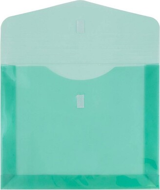 JAM PAPER Plastic 3 Hole Punch Binder Envelopes With Hook & Loop