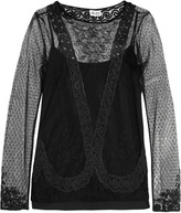 Thumbnail for your product : ALICE by Temperley Luisa embroidered point d'esprit top