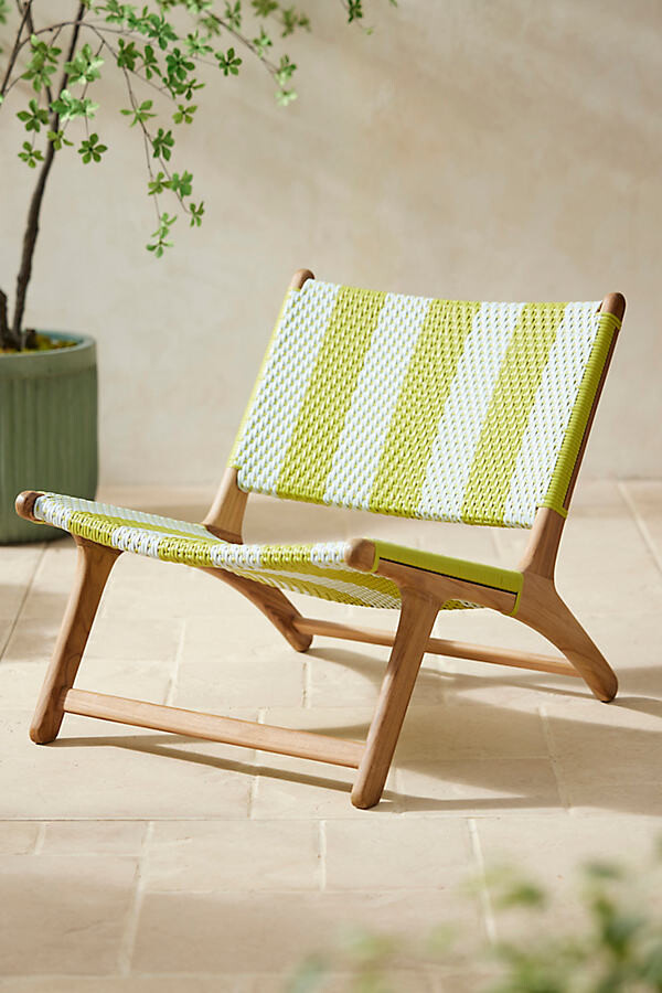Havana Wicker + Teak Armless Chair