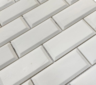Stone & Tile Shoppe, Inc. Beveled Marble Brick Joint Mosaic Wall & Floor Tile