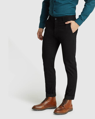 Oxford Men's Black Chinos - Danny Casual Chinos - Size One Size, 86 at The Iconic