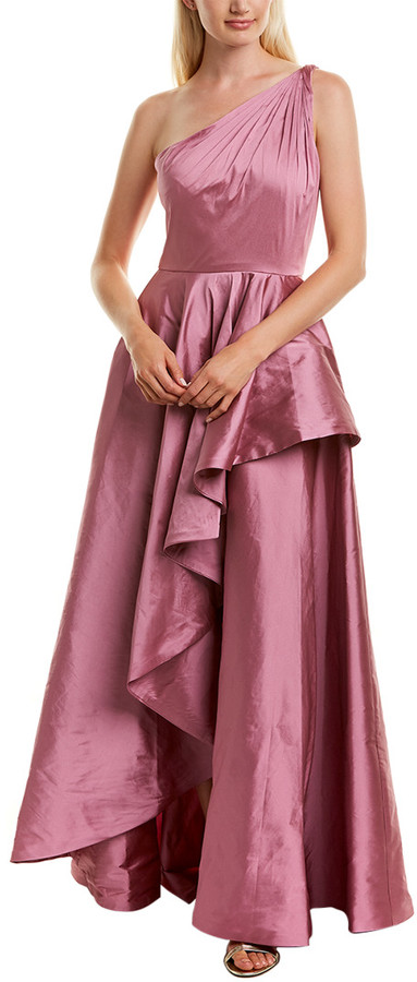 jay godfrey burgundy cameo gown