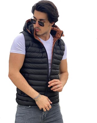 Raw Fashion Men's Slim Fit Gilet Body Warmer (X-Large - ShopStyle Jackets