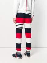 Thumbnail for your product : Thom Browne Engineered Rugby Stripe Classic Loopback Jersey Sweatpants