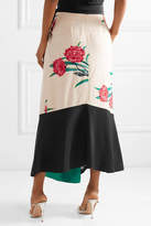 Thumbnail for your product : Diane von Furstenberg Printed Silk Wrap Midi Skirt - Ivory
