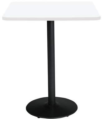 KFI Studios Mode 2.5' Square Bistro Table, Designer White, Black Base