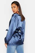 Thumbnail for your product : boohoo Belted Satin Kimono
