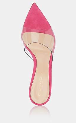 Gianvito Rossi Women's Suede & PVC Mules - Md. Pink
