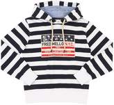 Thumbnail for your product : Fred Mello Striped Cotton Sweatshirt Hoodie