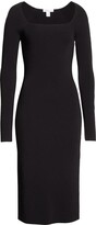 Thumbnail for your product : Nordstrom Signature Square Neck Long Sleeve Midi Sweater Dress