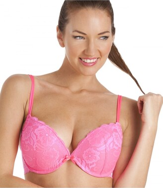 Camille Super Boost Padded Push Up Vibrant Pink Underwire Bra 34A -  ShopStyle
