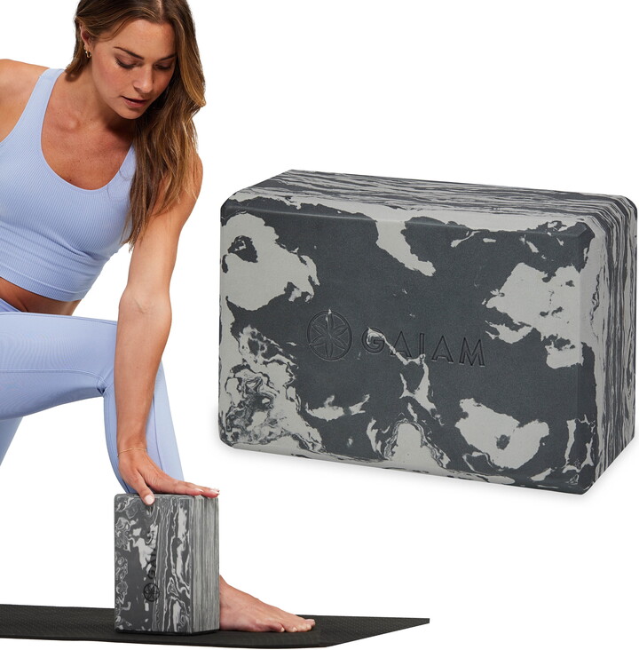Gaiam Yoga Block, Marble Granite, 1 Count