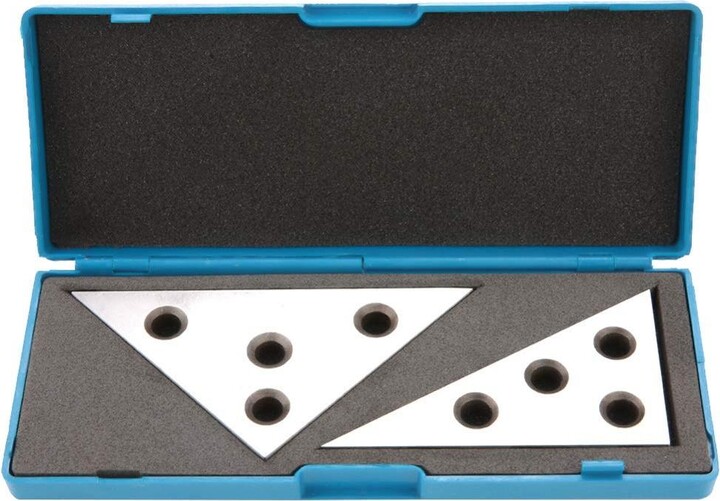 ETOPOO 2 Pcs/Set Solid Angle Plates Angle Block Set 30-60-90 & 45-45-90 Precision +/- 20 Seconds angle block gauge Machinist Tool
