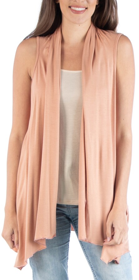 womens open front vest