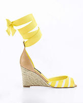 Thumbnail for your product : Ann Taylor Brand NEW Makena Peeptoe Wedges Color Yellow