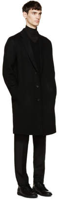 Comme des Garcons Play Black Wool V-Neck Logo Sweater