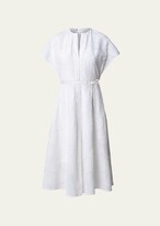 Thumbnail for your product : Akris Punto Cotton Loop Embroidered Midi Dress