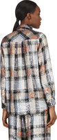 Thumbnail for your product : Ashish Grey Sequinned Plaid Blouse
